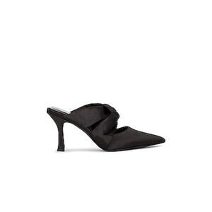 Jeffrey Campbell 'Tied Up' Black Satin Pointed Toe Mule Size 7
